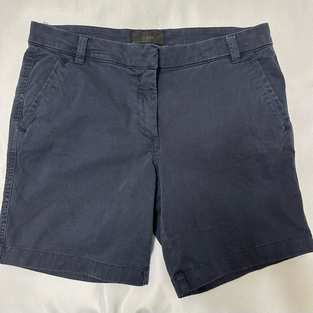 J. Crew chinos‎ shorts navy blue ladies size 8